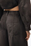 pantalon taille basse à cinq poches en coton