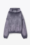 Alexander Wang washed purple unisex crystal hotfix hoodie