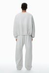Alexander Wang light heather grey unisex logo oversized cotton terry sweatshirt