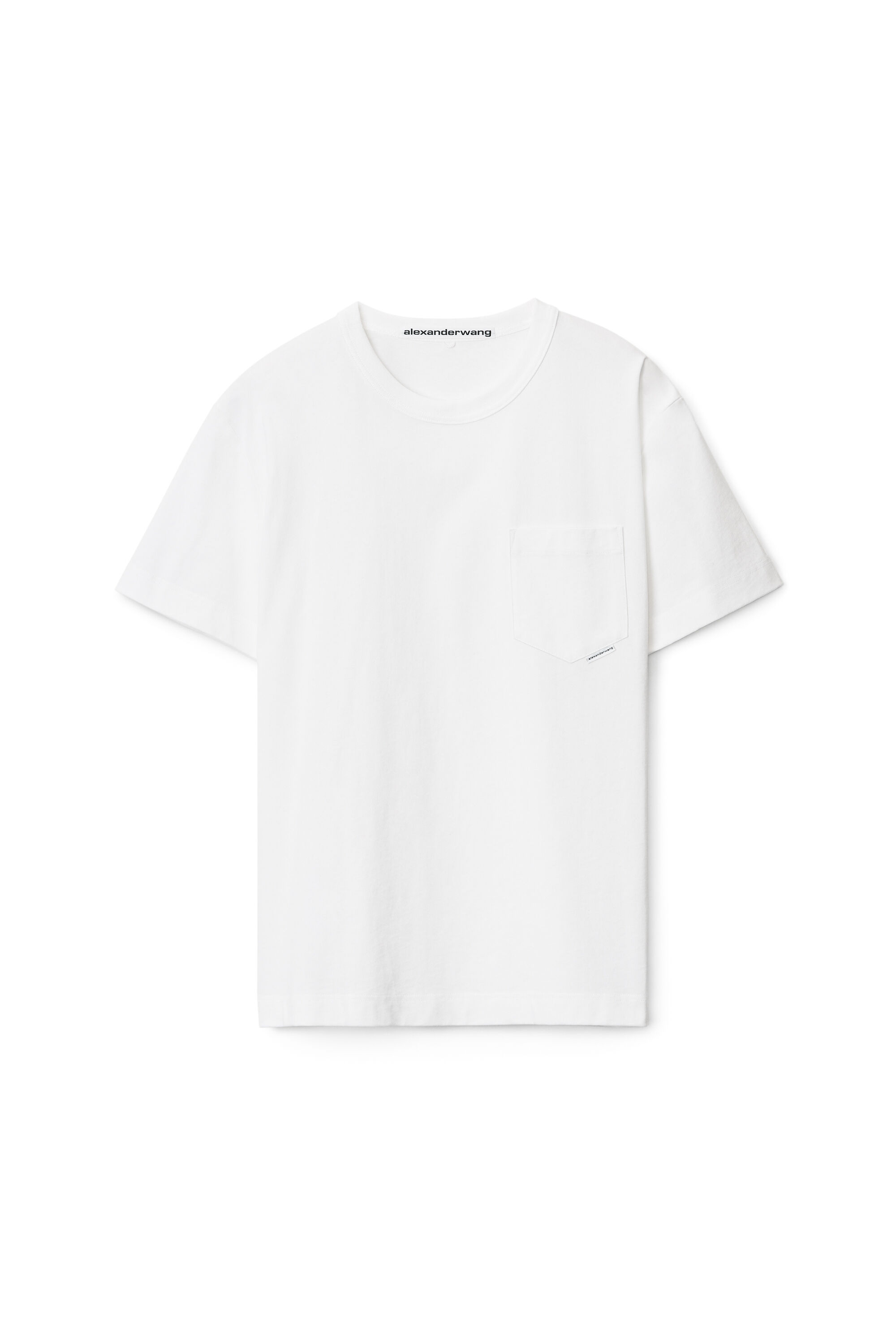 alexanderwang POCKET TEE iN HIGH TWIST JERSEY WHITE