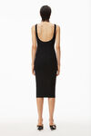 alexander wang cami dress in textured jacquard jersey black