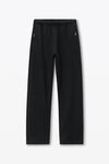 Alexander Wang black logo embroidered oversized sweatpants in heavy cotton terry