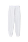 Alexander Wang white 와플 니트 크리스털 핫픽스 조거 팬츠