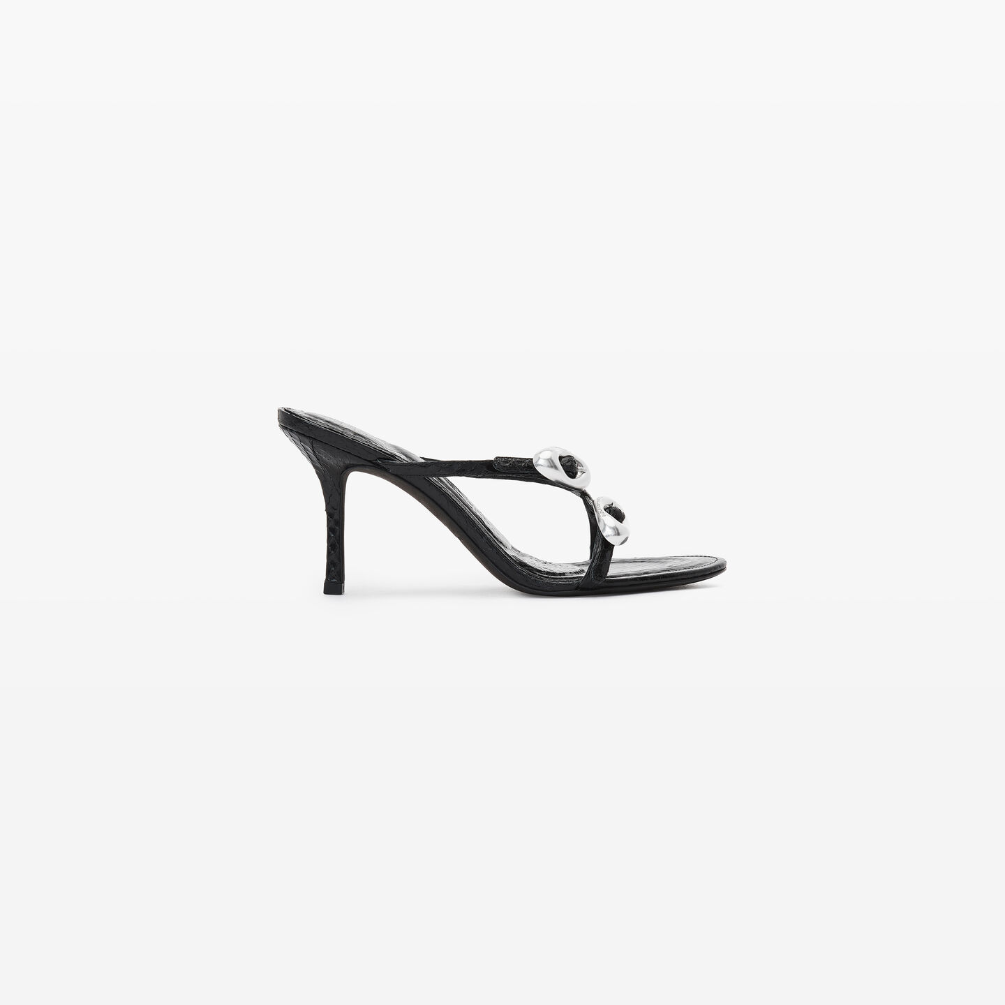 Alexander Wang Dome 85 Water Snake Strappy Sandal In Black