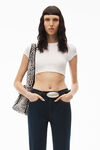 alexander wang og high-rise stovepipe jean in denim clean bright indigo