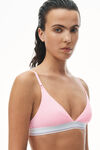 alexander wang reggiseno a triangolo in jersey a coste light pink