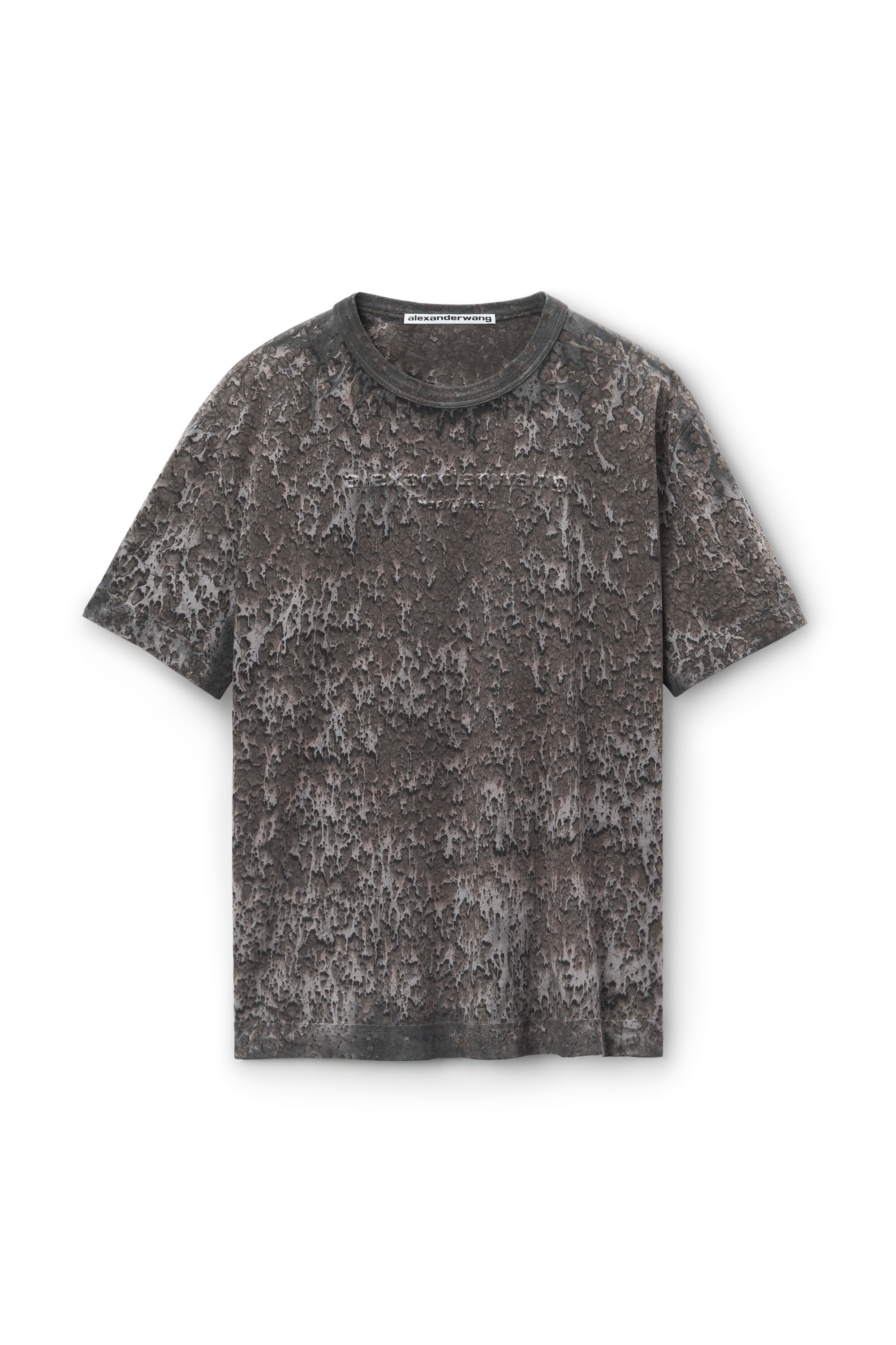 Logo Embossed Splatter Wash tee in Cotton Hemp Jersey in Logo Embossed Splatter Wash tee in Cotton Hemp Jersey in
