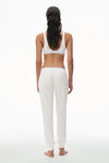 alexander wang unisex jogger in cotton waffle thermal  white
