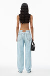 alexander wang ez denim-jeans mit cutout-logo bleach
