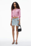 alexander wang 超细美利奴羊毛徽标短款开衫 candy pink