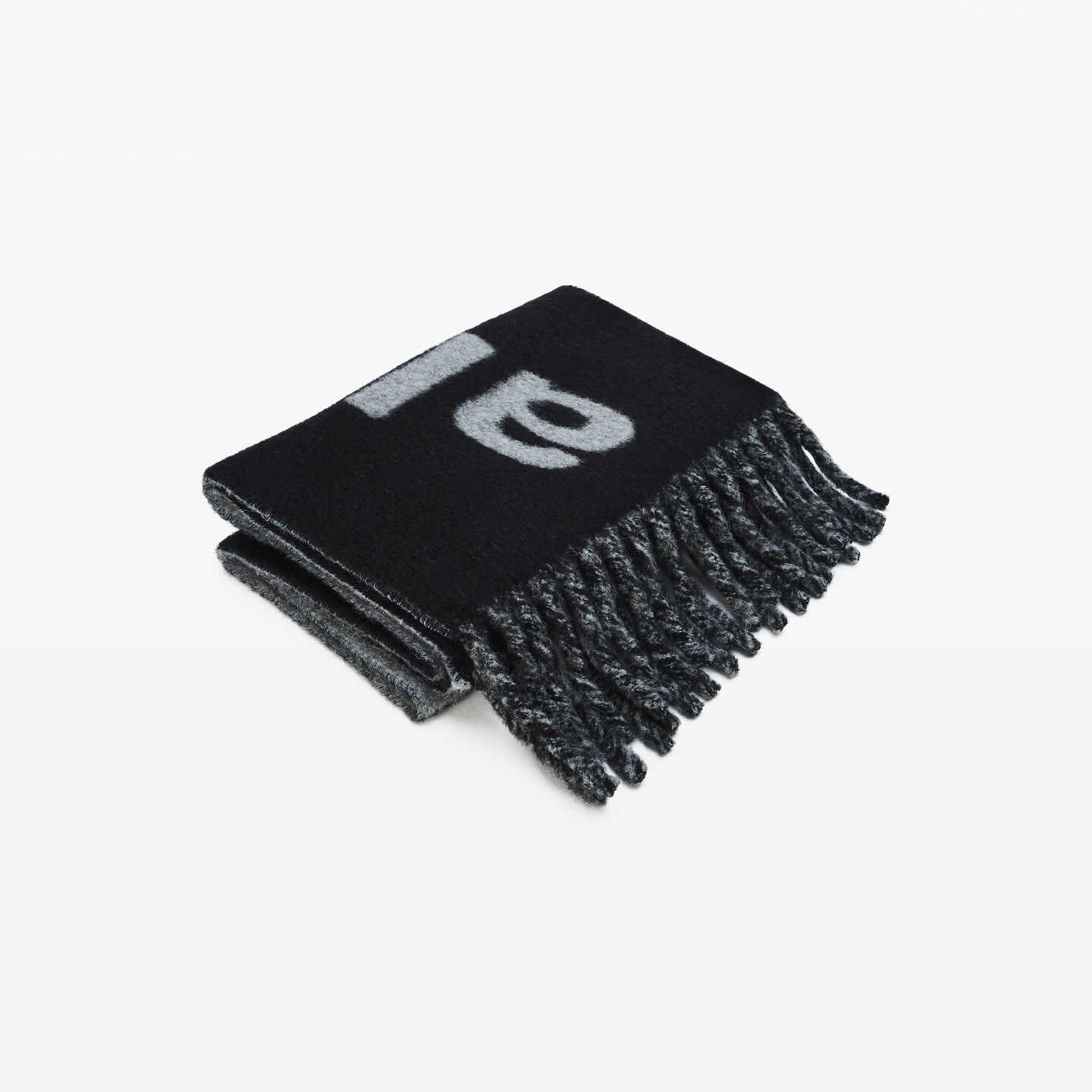 Alexander Wang Jacquard Logo Scarf In Alpaca-wool Blend In Multi