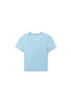 Alexander Wang sky blue logo jacquard short sleeve baby tee
