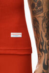 alexander wang tank in ribbed cotton red