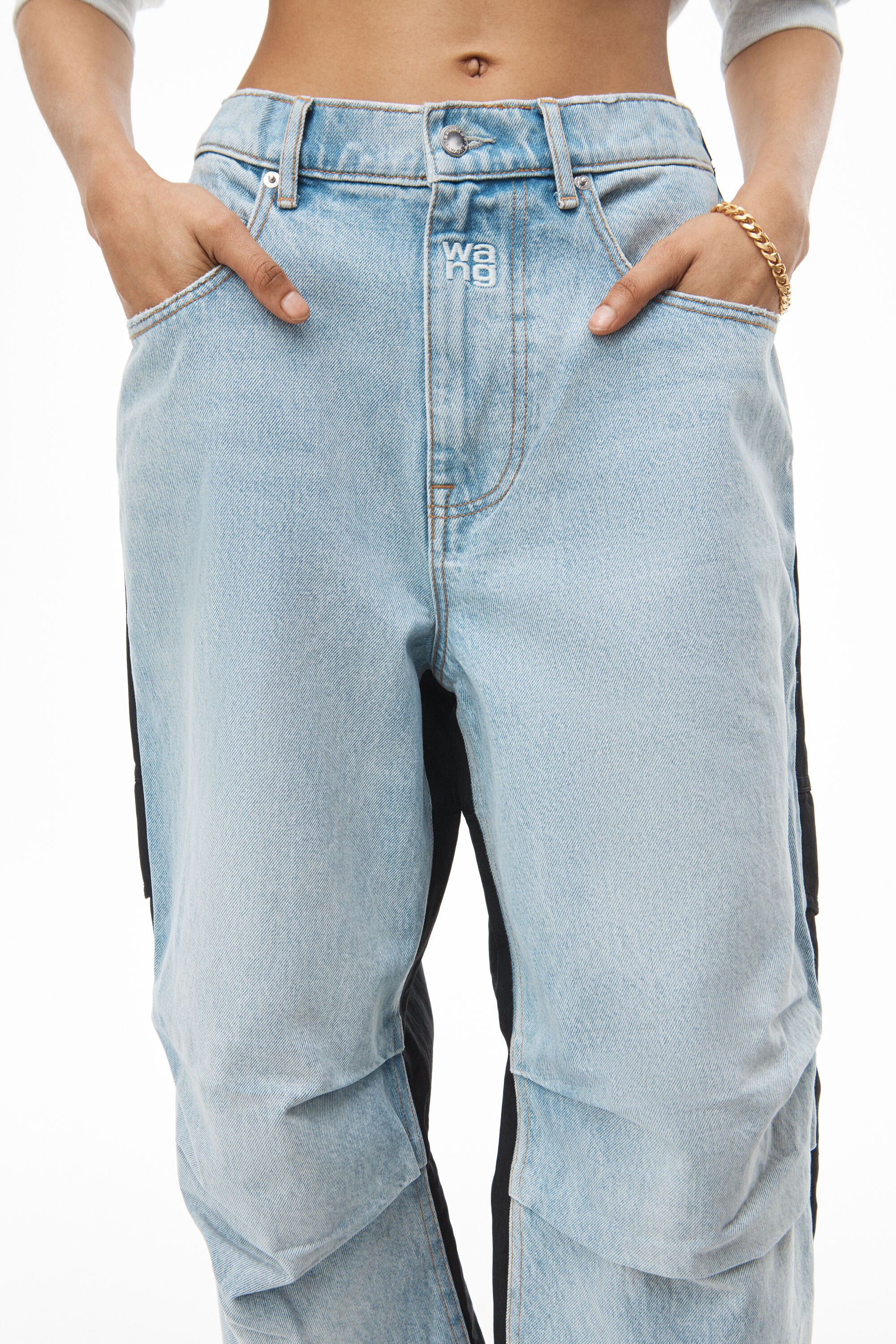 alexander wang jeans blue and black