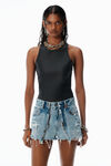 Alexander Wang light powder blue blue double-layer skort with hardware