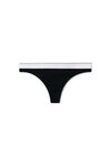 Alexander Wang black classic thong in ribbed jersey