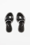 alexander wang nova slide high sandal in pvc black