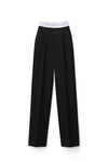 Alexander Wang black pleated trouser in wool tailoring