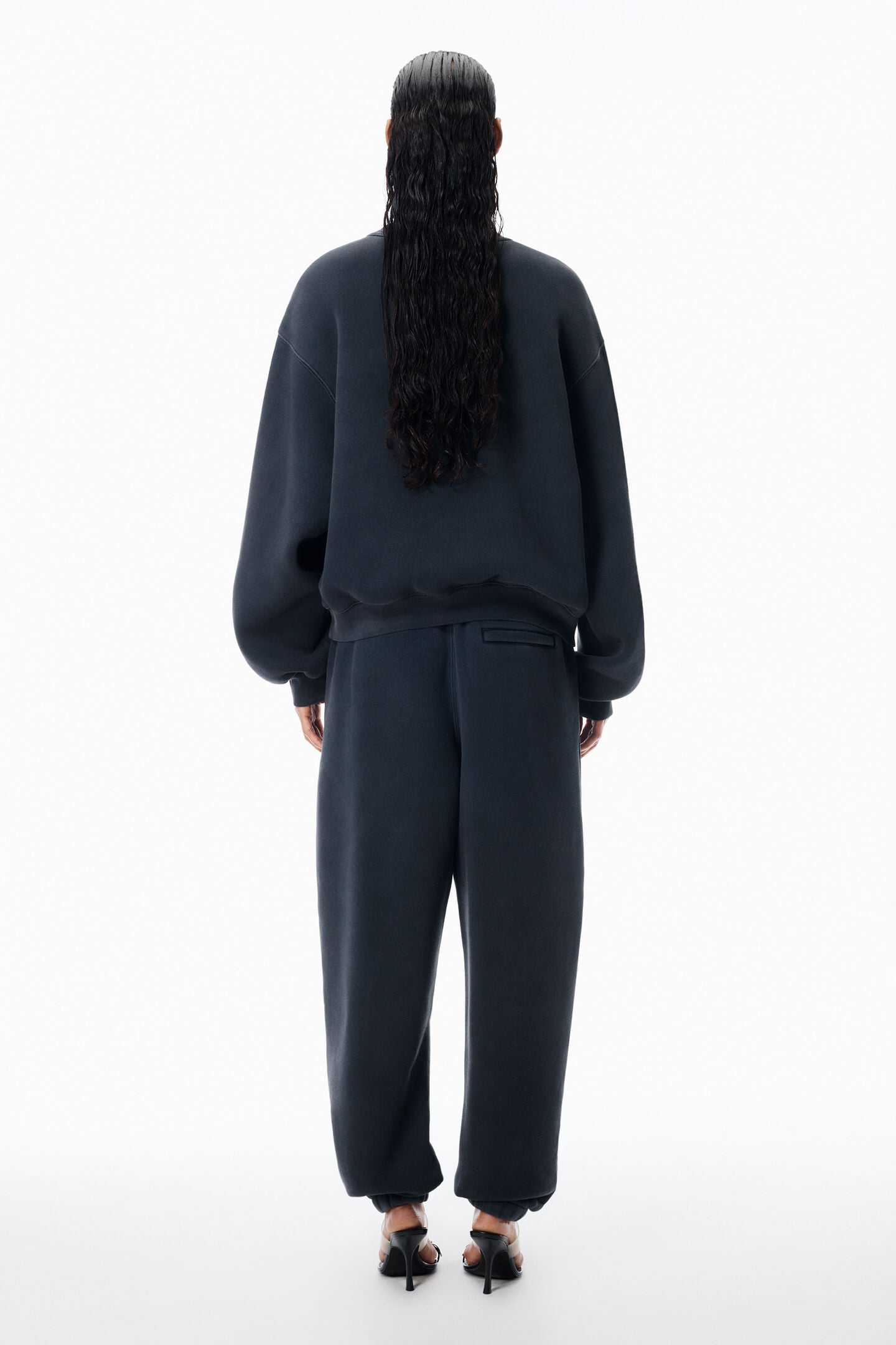 Alexander Wang Hotfix Logo Sweatshirt In Blue
