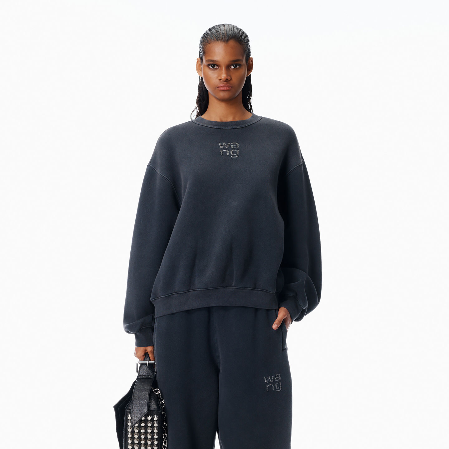 Alexander Wang Alexanderwang. T Crewneck Sweatshirt In Black