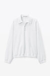 Alexander Wang white polo oversize con logo gonfio