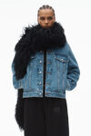 Alexander Wang black ストラクチャードテリー パフロゴ スウェットパンツ