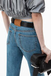 alexander wang og high-rise stovepipe jean in denim vintage medium indigo