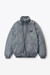 Alexander Wang washed lt grey unisex padded track jacket