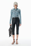 Alexander Wang vintage bleach blue giacca trucker blu scolorito