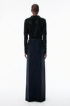 Alexander Wang black black wool-blend hotfix polo cardigan