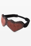 Alexander Wang red/black 人造水晶网眼真丝心形眼罩