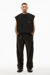 alexander wang 光泽罗缎平纹针织运动长裤 black