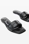 Alexander Wang black vy slide sandal in lambskin