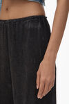 Alexander Wang washed charcoal crystal hotfix slim relaxed-fit pants