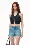 Alexander Wang vintage light indigo bite denim-shorts mit hohem bund