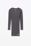 Alexander Wang army drab robe courte d’intérieur grise à manches longues