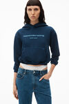 alexander wang layered loose jean in denim deep blue