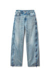 Alexander Wang vintage bleach blue jean maille stretch basket bleu délavé