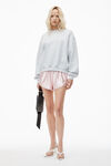 alexander wang ストラクチャードテリー パフロゴ スウェットシャツ light heather grey