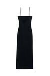 Alexander Wang black black logo jacquard slip dress