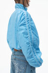 Alexander Wang washed sky giacca sportiva con ruches