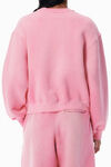Alexander Wang washed lotus pink logo puff print sweatshirt