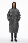 Alexander Wang black biowash 加大款夹棉派克大衣
