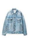 Alexander Wang light powder blue blue oversized trucker jacket