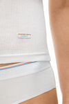 alexander wang racerback tank in ribbed cotton white