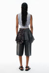 Alexander Wang washed grey grey cotton-blend chenille logo polo