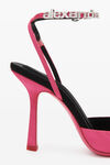 alexander wang delphine 105 logo strap pump in viscose pink