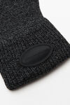 Alexander Wang charcoal dome logo gloves in ribbed wool stretch