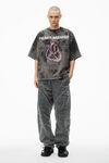 Alexander Wang storm bleach out heartbreaker t-shirt aus baumwolljersey mit grafikprint