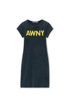 Alexander Wang washed black graphic logo minidress